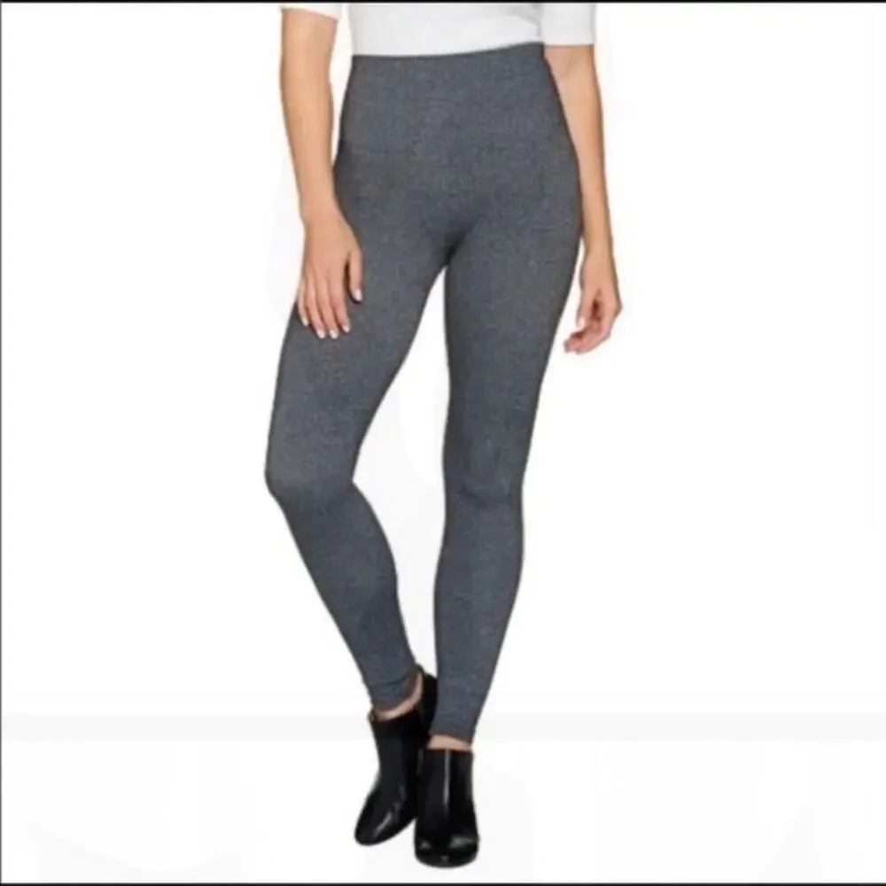 SPANX Charcoal Heather Look at me Now Leggings Size Large